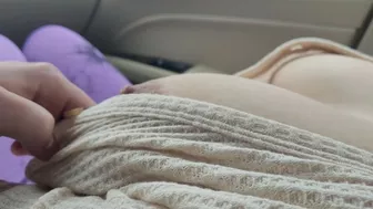 Teasing Stepbrother with My Big Breast in Public