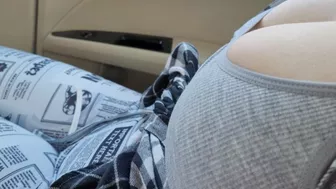 I let Stepbrother Touching My Big Natural Boobs