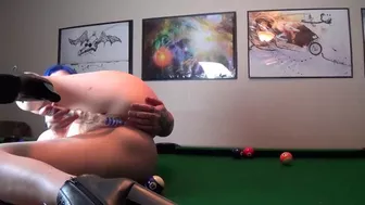Fucking My Tight Pussy On My Friend's Pool Table Like A Little Whore