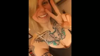 CUTE TATTOOED BLONDE GIRL FARTS ON YOUR FACE