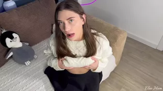 The girl from the billiard table was fucked him and cummed on her tits