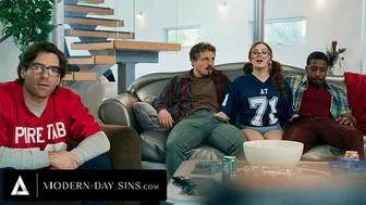 MODERN-DAY SINS - Naughty Teen Leana Lovings Has Sneaky Sex With Stepdad's Buddies Behind His Back