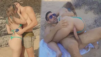 Hot White Bubble Butt Portuguese Gets Picked Up in the Beach