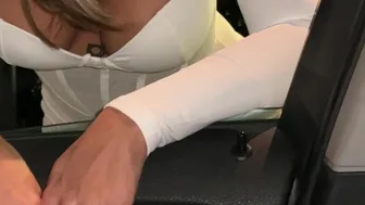 Prostitute after the paid street and fucked in the car in the parking lot. Escort