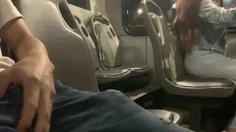 Public flash dick on bus and unknown girl wants to touch