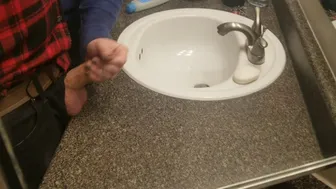 Couldnt wait for him to undress, so I jerked him off in his work clothes.