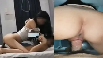19yo Petite Half Indonesian Cheats on Boyfriend with Classmate after School