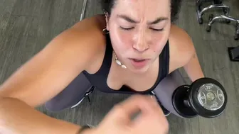 JOI in Spanish- quickie in the gym with an evil girl who sucks your milk anywhere-hairylonely