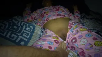 dirty stepdad enjoys getting into her stepdaughter´s room to play with her pussy now she´s pregnant