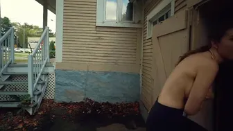 Sports Bra VS No Bra on a pogo stick - Piper Blush