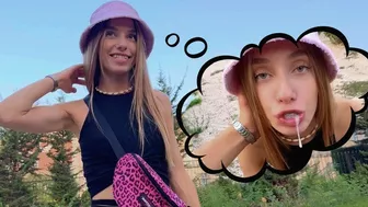 Skilled Blowjob from Spirite Moon in Public Park Make Him Cum in 2 min - Bunny Rabbits