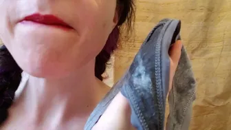 Creamy Squirt In My Grey Cotton Panties For YOU
