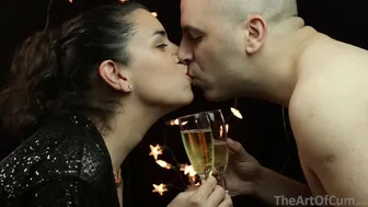 A toast for the New Year to cum! - Cum on food 8