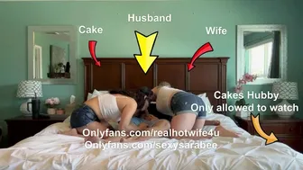 Cuckquean wife helps cuckcake fuck her husband - cakes cuck cleans and reclaims