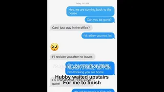 Cuck Hubby waits his turn after a quick lunch fuck