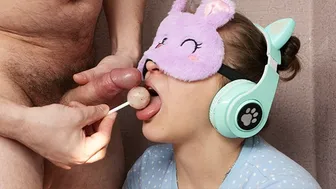 She is Addicted to Lollipops and I Trick Her to Put My Cock in Her Mouth - Lucky Day) XSanyAny
