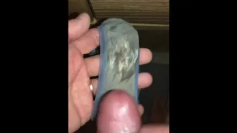 Licking my wifes Dirty Panties from the Laundry before & after cumming in them, tastes so good