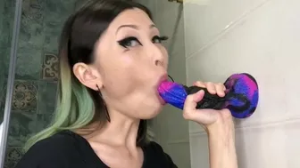 I brush my teeth in the morning not with a brush at all