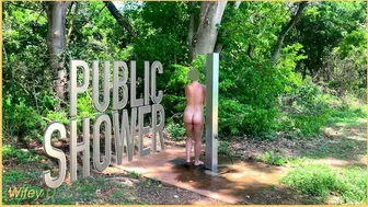 Wife Public Nude Shower Public Exhibitionist - OF @wifeydoespremium