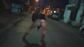 risky public sex on the street flashing naked fucking outdoors