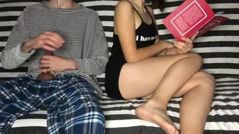 STEP BROTHER PUT MY HAND ON HIS COCK AND MY PUSSY CUMMING SEVERAL TIMES