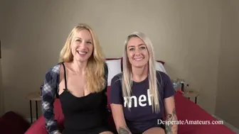 Casting Desperate Amteurs Abby Alyah Alex Misty Alisha getting their pussies stretched by big cocks