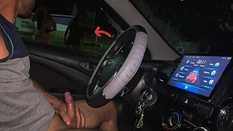 A penis flashing in front of two brunettes in the square one night