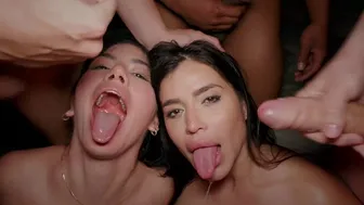 Two Luxury Prostitutes Give Us Their Asses for a Wild Gangbang with DP