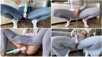 WOW! BEST COMPILATION SQUIRT ORGASM IN LEGGINGS