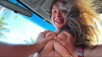I hitchhike and fuck strangers. Face fucking, deep throat, huge cumshot