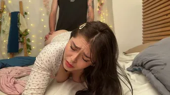 Sharing a Bed With My Hot Stepsister Turns Into Sneaky Morning Sex