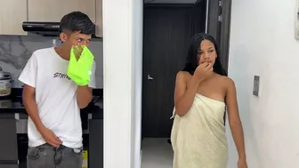 Mi little Indian stepsister surprises me masturbating in her panties, asks me to fuck her in exchange for not saying anything to our stepparents