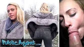 I Warm My Big Dick inside her Warm Moist Pussy - Public Agent