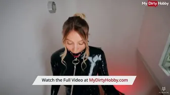 Big tit dominatrix MILF gets fucked in her latex suit - MyDirtyHobby German amateur sex
