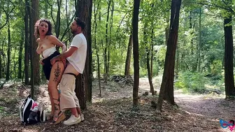 Effe Italian girl lost in the woods makes a nerd lose her virginity in exchange for help!