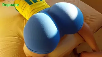World Cup POV: Big ass neighbor gets intense Doggystyle grinding and messy cumshot on ass