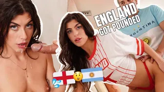 Argentina vs England - World Cup Semifinal -Gal Ritchie receives Pounding