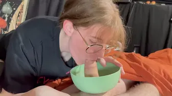Eating a Bowl of Dick and Getting My Pretty Pink Pussy Pounded